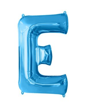Blue Letter E Balloon - 34&quot; Foil