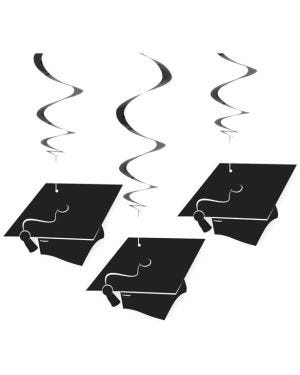Graduation Hanging Swirls (3pk)