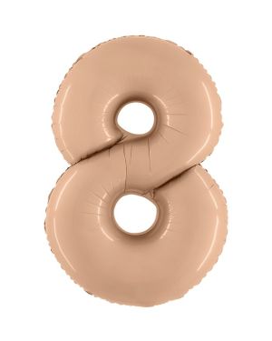 Number 8 Satin Nude Foil Balloon - 40&quot;