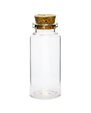 Glass Bottles with Cork Plug - 7.5cm (12pk)