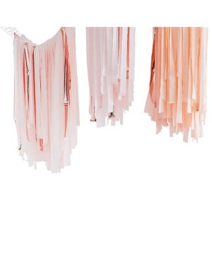 Blush &amp; Rose Gold Streamer Ceiling Decoration