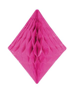 Hot Pink Honeycomb Diamond Decoration - 30cm
