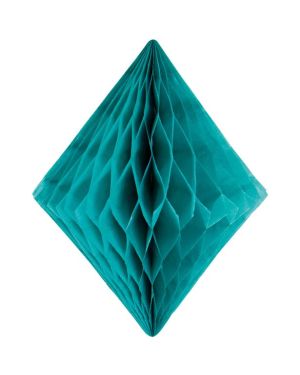 Turquiose Honeycomb Diamond Decoration - 30cm