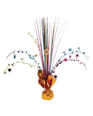 Multi Coloured Foil Spray Table Centrepiece - 30cm