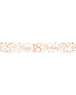 Sparkling Fizz &#039;Happy 18th Birthday&#039; Banner - 2.7m