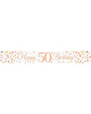 Sparkling Fizz &#039;Happy 50th Birthday&#039; Banner - 2.7m