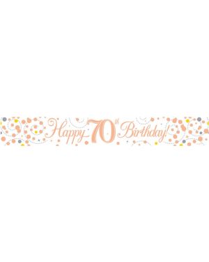 Sparking Fizz &#039;Happy 70th Birthday&#039; Banner - 2.7m