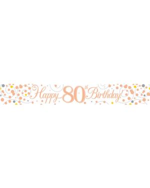 Sparking Fizz &#039;Happy 80th Birthday&#039; Banner - 2.7m