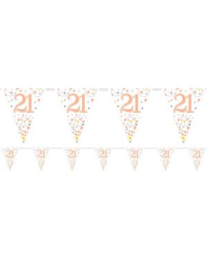 Sparking Fizz 21st Foil Bunting - 3.9m