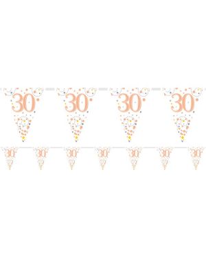 Sparkling Fizz 30th Foil Bunting - 3.9m