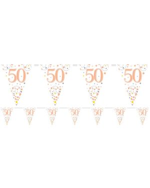 Sparking Fizz 50th Foil Bunting - 3.9m