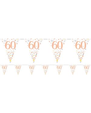 Sparkling Fizz 60th Foil Bunting - 3.9m
