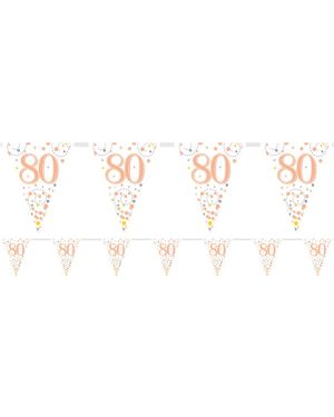 Sparkling Fizz 80th Foil Bunting - 3.9m