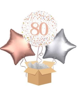 80 Sparkling Fizz Balloon Bouquet - Delivered Inflated