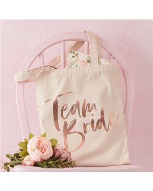 Floral Hen Party &#039;Team Bride&#039; Tote Bag -31cm x 67cm