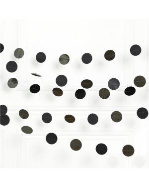 Black Glitter Hanging String Decorations - 2.1m (6pk)