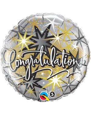 Congratulations Elegant Stars Balloon - 18&quot; Foil