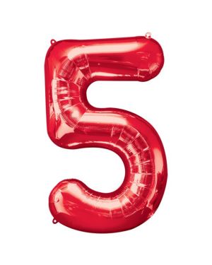 Red Foil Number Balloons - 34&quot;