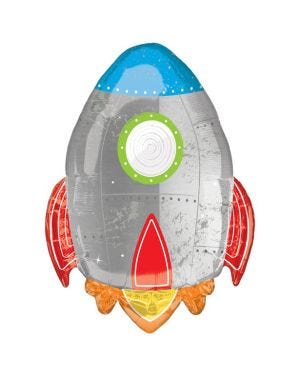 Blast Off Birthday SuperShape Foil Balloon -  29&quot;