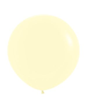Pastel Matte Yellow Balloons - 24&quot; Latex (3pk)