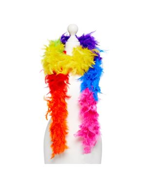 Rainbow Pride Feather Boa -180cm