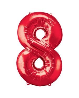 Red Foil Number Balloons - 34&quot;