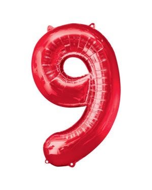 Red Foil Number Balloons - 34&quot;