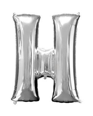 Silver Letter H Balloon - 16&quot; Foil
