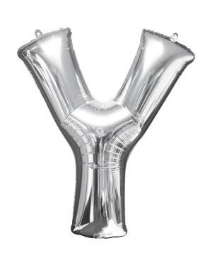 Silver Letter Y Balloon - 16&quot; Foil