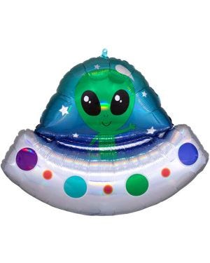 Alien Spaceship Supershape Balloon - 32&quot; Foil