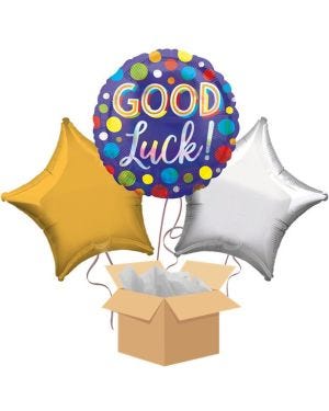 Good Luck Dots Balloon Bouquet - Delivered Inflated
