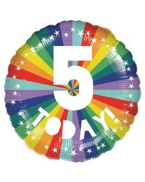 5 Today Foil Balloon - 18&quot;