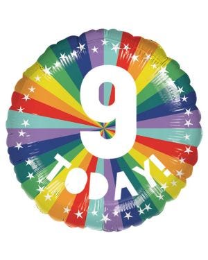 9 Today Foil Balloon - 18&quot;