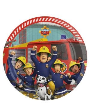 Fireman Sam Paper Plates - 23 cm (8pk)
