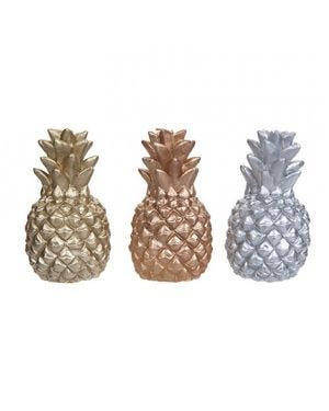 Metallic Pineapple Candle