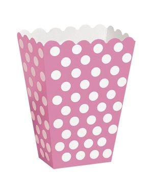 Pink Polka Dot Treat Boxes (8pk)