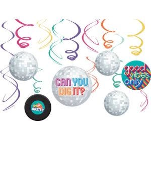 Good Vibes Swirl Decorations (12pk)