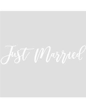Just Married White Car Sticker - 60cm