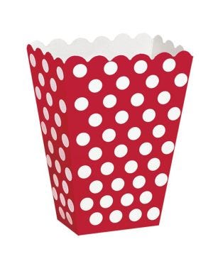 Red Polka Dot Treat Boxes (8pk)