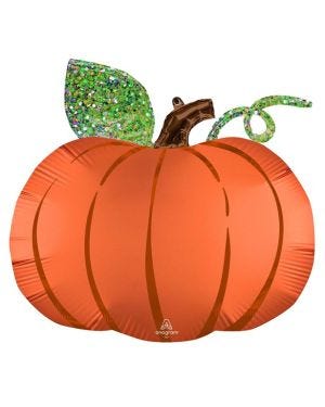 Satin Pumpkin SuperShape Balloon - 25&quot; Foil