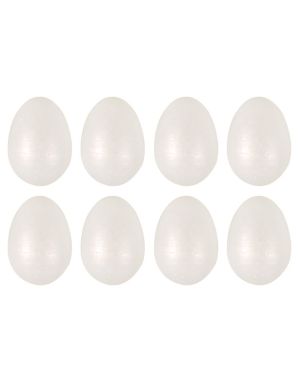Foam Craft Eggs - 6.5cm (8pk)