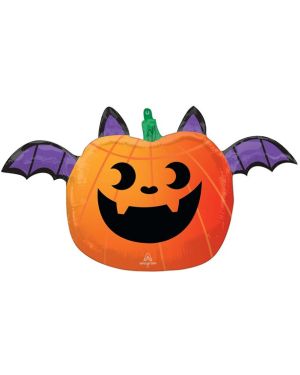Pumpkin Bat Foil Balloon - 18&quot;