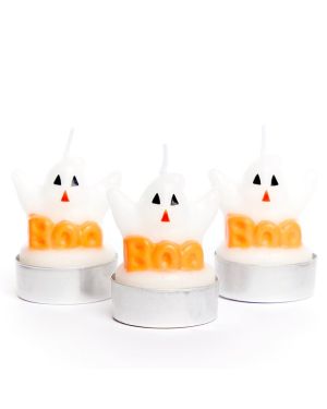 Ghost Tea Light Candles - 5cm (3pk)