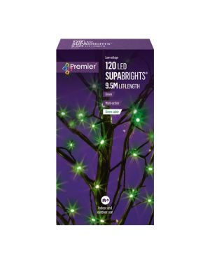 120 LED Green Supabright Lights
