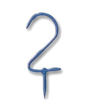 Blue Number 2 Sparkler Candle - 7&quot;