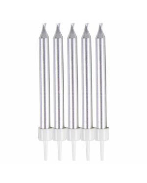Silver Candles - 6cm (10pk)