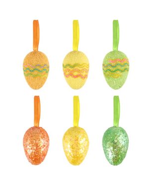 Glitter Easter Eggs - 8cm (6pk)