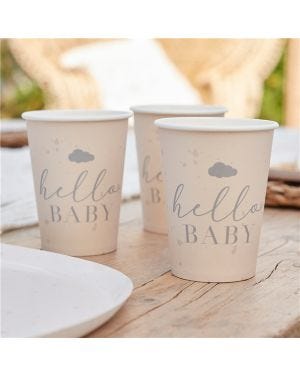 Hello Baby Eco Paper Cups - 266ml (8pk)