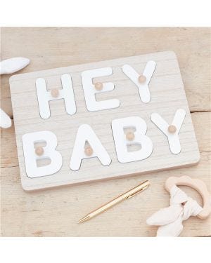 Hey Baby Wooden Puzzle Guest Book