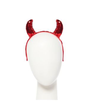 Sequinned Devil Horns Headband